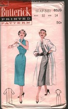 6529 Vintage Butterick SEWING Pattern Misses 1960s Dress Duster Coat 14 OOP Sew
