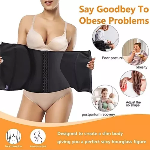 Taillentrainer Damen Korsett Sauna Schweiß Abnehmen Body Shaper Gürtel Haken&Augen - Bild 4 von 21