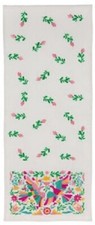 Multi-Color Embroidered Bird Table Runner