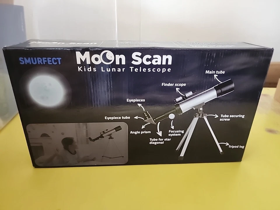 Telescópio Lunar Infantil • Novo em Folha • Varredura Lunar • Tripé Portátil Ampliação 90x - Imagem 3 de 3