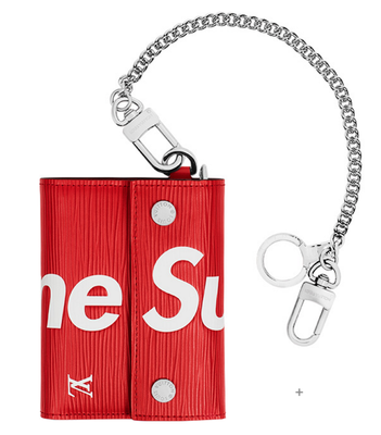 Louis Vuitton X Supreme Leather Chain Wallet Epi Leather Louis Vuitton X Supreme Leather Chain Wallet Epi Leather