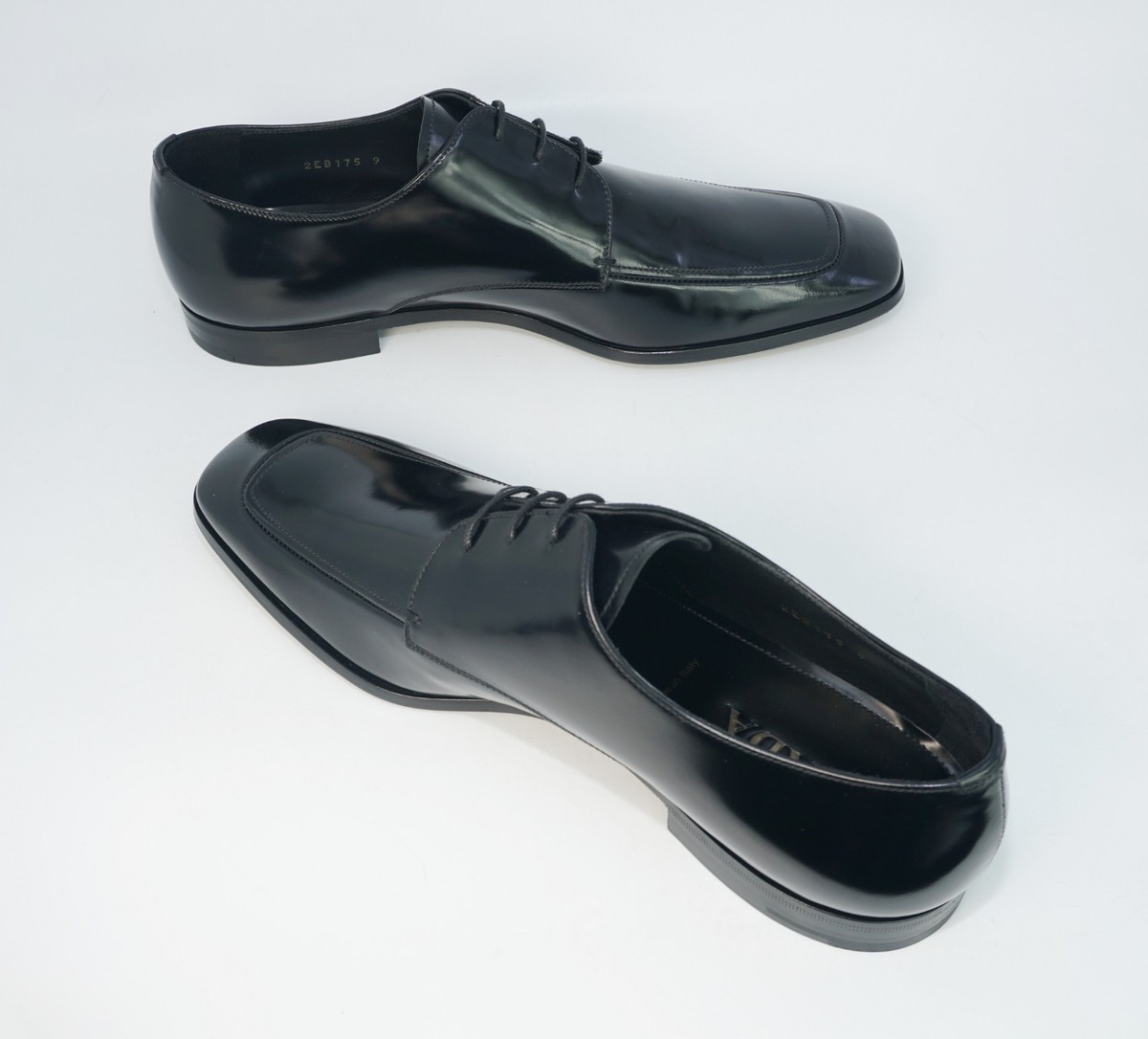 Prada Men\'s Apron Toe Derby size 12 Mens Prada Milano Brown Leather Apron Toe Dress Shoes Brogue  main image 4
