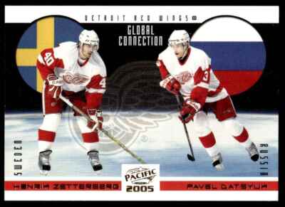 2004-05 PACIFIC GLOBAL CONNECTION Henrik Zetterberg Detroit Red Wings #128 R103