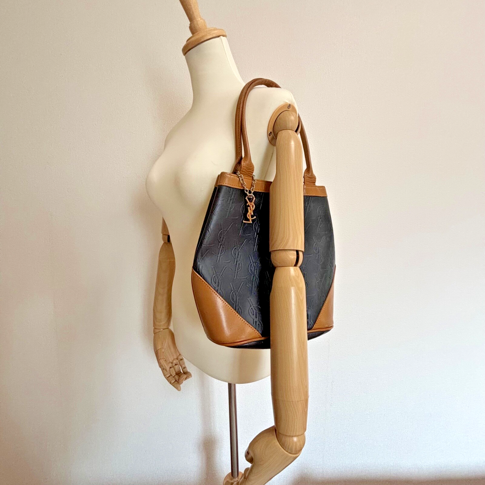 YSL Yves Saint Laurent Monogram Leather Crossbody Bag