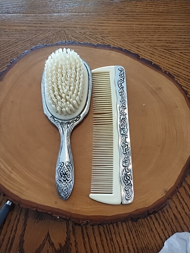 Vintage Silvertone Hair Brush Antique Sterling Silver | Ref. no. 04195 | Regent Antiques main image 3