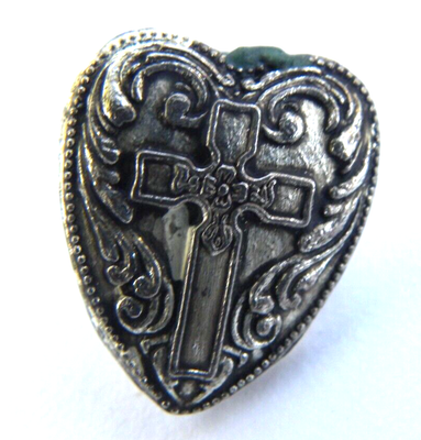 Vintage Hat Pin Silver Tone Heart Scrollwork Vintage Hat Pin Silver Tone Heart Scrollwork | eBay main image 3