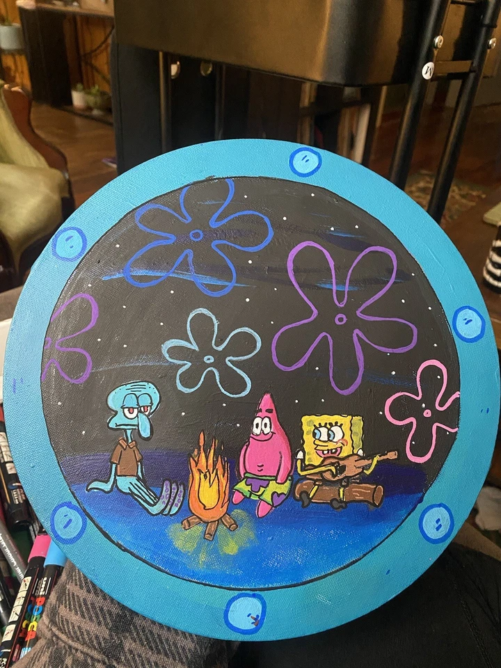 Губка Боб костер иллюминатор картина  - Изображение 2 из 2
