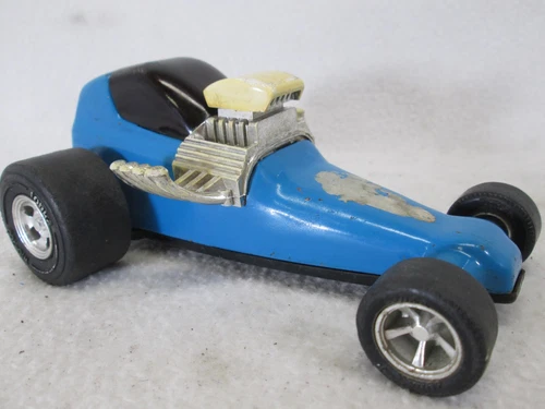 Vintage 1970's Tonka blue Wheeler Dealer friction dragster toy
