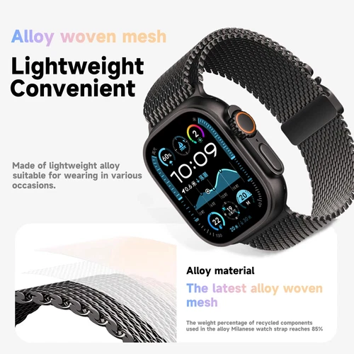 42/44/45/46/49mm Titanium Milanese Loop Band For Apple Watch 11 10 9 8 SE Ultra - Picture 6 of 25