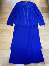 PURPLE MOTHER OF THE BRIDE ursula long sleeved chiffon purple maxi dress size 16