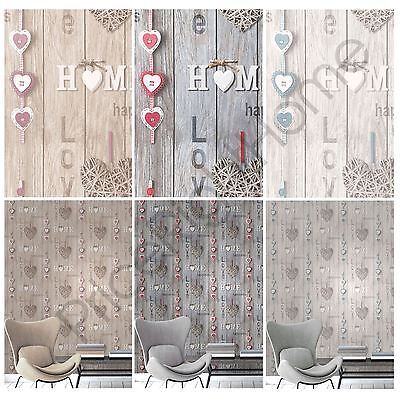 FINE DECOR LOVE YOUR HOME WALLPAPER BLUE LILAC RED WALL DECOR ROOM ...