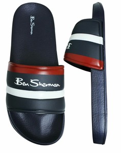 white double strap slides