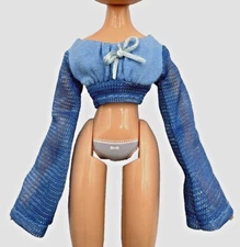 BRATZ DOLL LOT MGA CLOTHING FIRST EDITION YASMIN BLUE LONG SLEEVE TOP