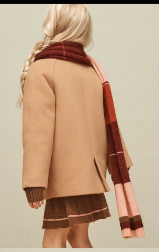 ZARA WOOL BLEND GIRLS COAT BEIGE PINK SZ 9 NEW - Picture 3 of 8