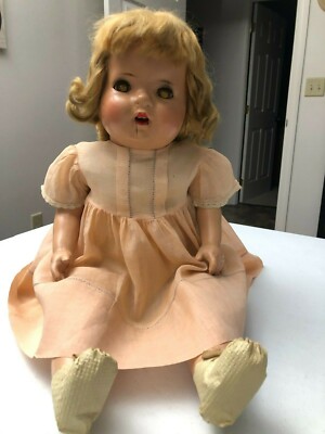 Composition Dolls On Vintage 14 1/2” Composition Doll With Cloth