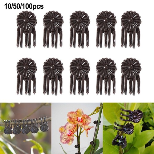10/50/100Pcs Clips Plant Support Fix Clips Orchid Stem Vine Support