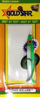 Goldstar Silver Horde Coho Killer Fishing Lure UV Glow 4441-000-676 Irish Cream