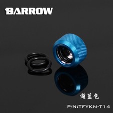 Barrow Choice Low Profile Rigid Tube Fitting 14mm BLUE - 8 PCS