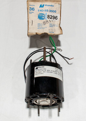 Magnetek 36 Shaded Pole Motor 1/40 HP 3000 RPM 115V .92A  JA1N625N