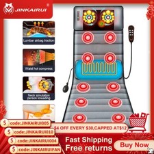 Colchón de Masaje Eléctrico Amasar Vibrador Calefacción Cuerpo Cuello Alivio del Dolor de Espalda