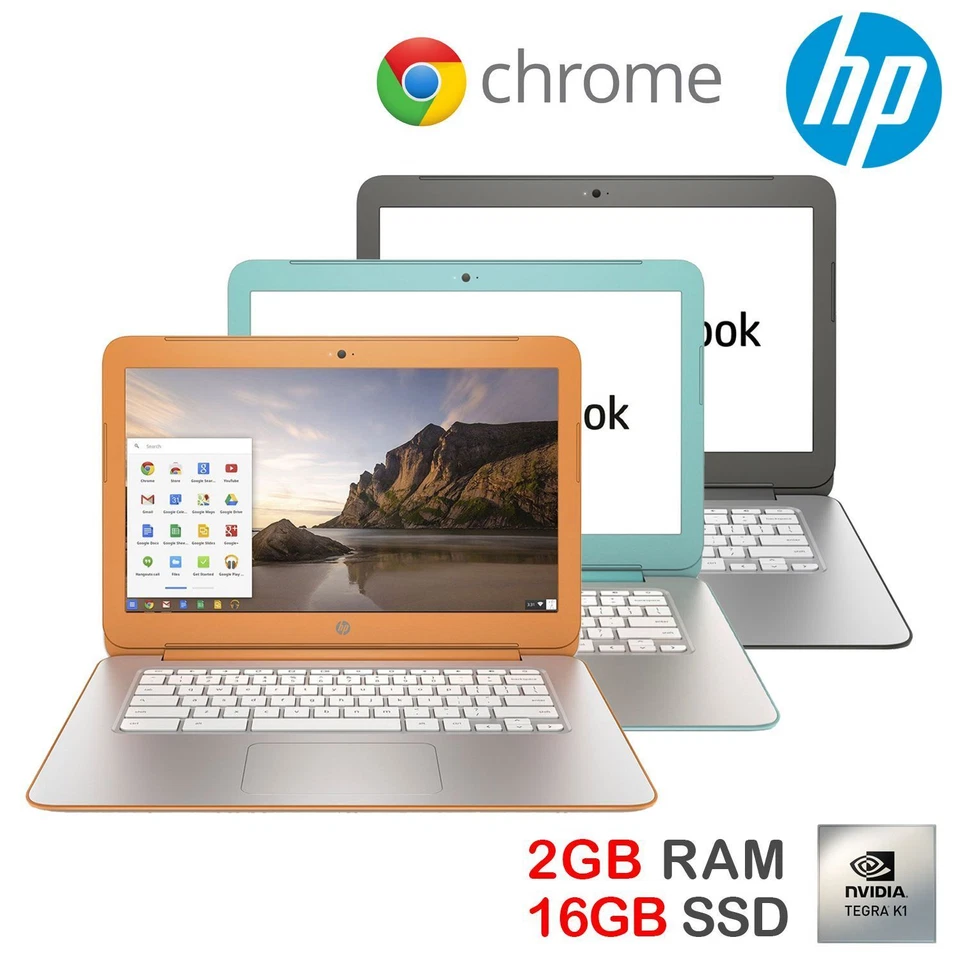 HP Chromebook 14" Light Weight Laptop NVIDIA Tegra K1 2GB RAM 16GB HDD 2.3 GHz - Image 2 of 4