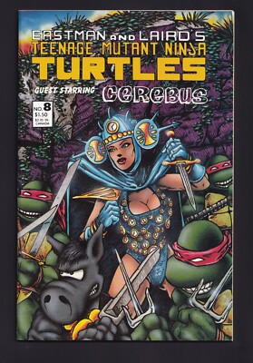 Teenage Mutant Ninja Turtles #8 1st Print Mirage Studios 1986 Cerebus Crossover