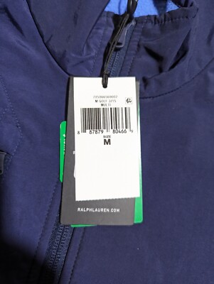NWT MEN'S RALPH LAUREN RLX FLEECE JACKET, SIZE: M, COLOR: BLUE