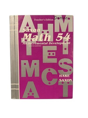 Saxon 54 Math (2nd Edition) 5/4 TEACHERS Edition