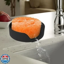 Sponge Holder for Scrub Daddy with Suction Cups and Drain Spout Kitchen Sink 