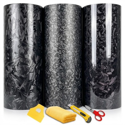 #ad Premium Forged Carbon Fiber Vinyl Film Wrap Gloss Satin Matte Black Sticker Deca $338.72