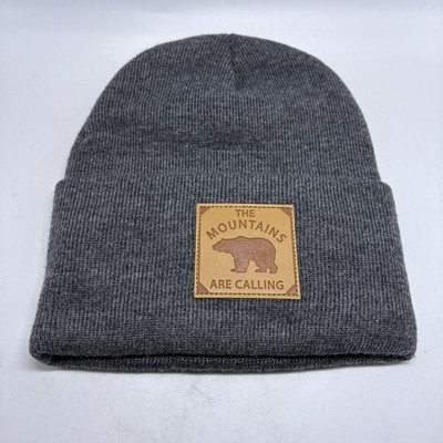 Bear Knit Hat Gray  Bears Are Calling  Men Women  Warm Hat Skullcap