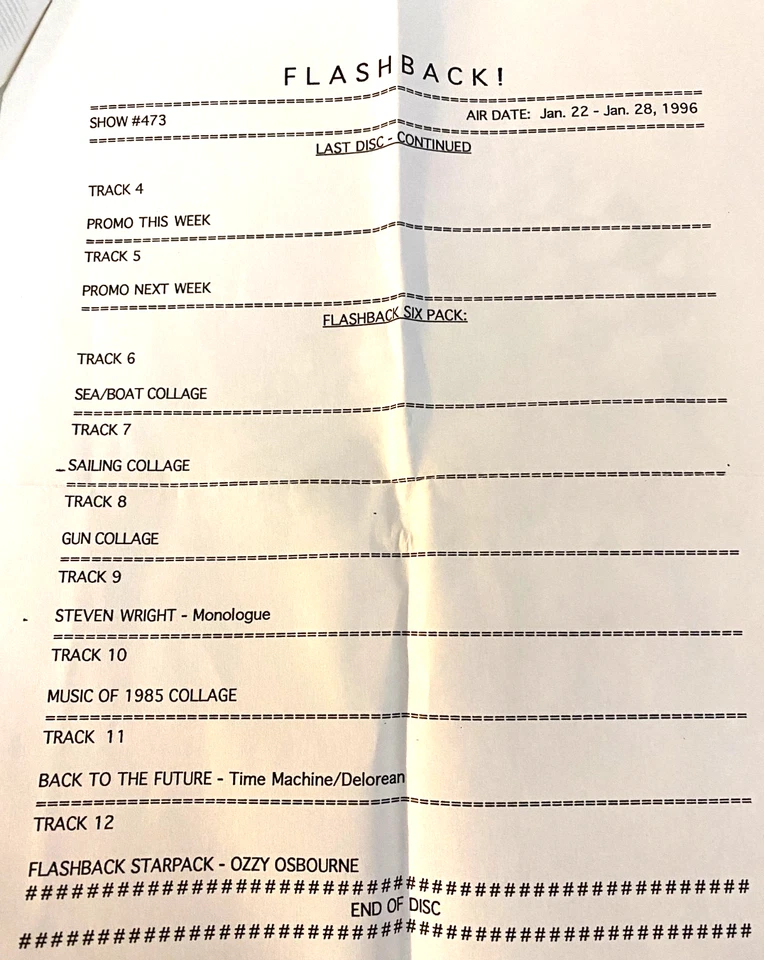 1/22/96 BILL ST JAMES HOSTS EARLY RARE 2 HR MULTI COLORED CD FLASHBACK AT SEA - Image 3 of 3