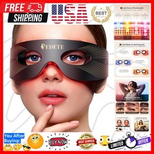 Red Light Therapy for Eyes, 3 Modes Under-Eye Red Light Eye Mask, Eye Massage...