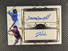 Jackson Chourio & Joey Wiemer Dual Auto /25 SSP RC 2022 Leaf Trinity Autographs