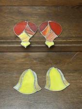 Buntglas-Ornamente Glocken Kugeln Tiffany Stil Sonnenfänger Weihnachten Advent