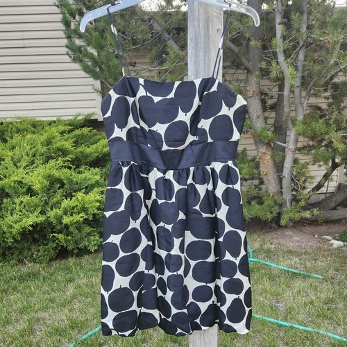JUICY COUTURE Apple Pear Fruir Print Spaghetti Strap SILK Bubble Dress Size 10 - Picture 2 of 16