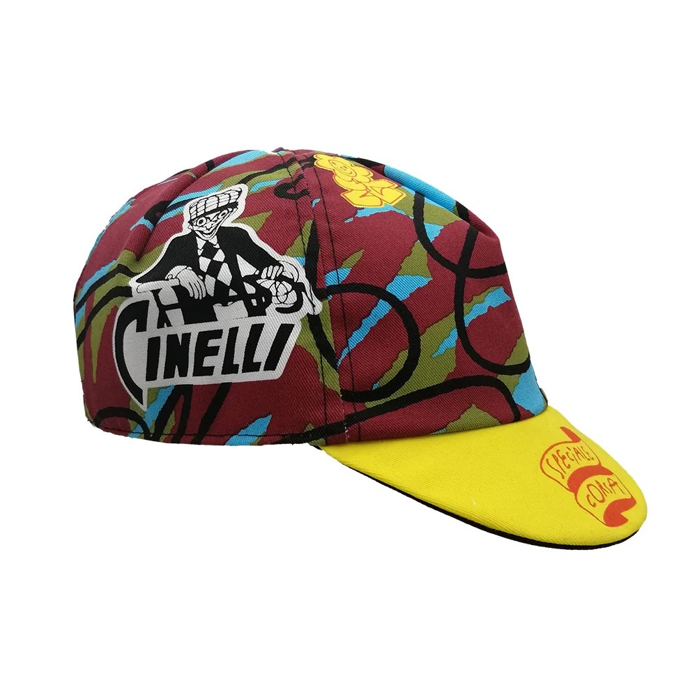 Cinelli Braulio Art Cycling Cap - Woven Polyester Cotton Blend Italian Design 8890₽