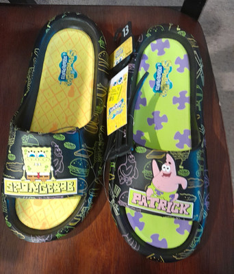 Ground Up SpongeBob SquarePants Patrick Star Kids Slide Sandals US 13