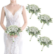 Artificial Baby's Breath Bridesmaids Bouquets Set of 4 for Weddings