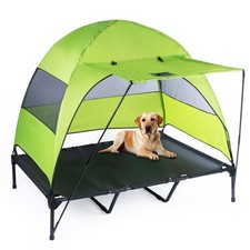 Elevated Dog Bed with Removable Canopy  Retractable Awning. Raised Indoor/Ou...