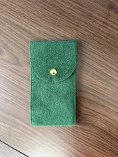 Luxus-Uhrenetui / Uhrencase / Reiseetui in Wildlederoptik / Rolex-Grün / Neu