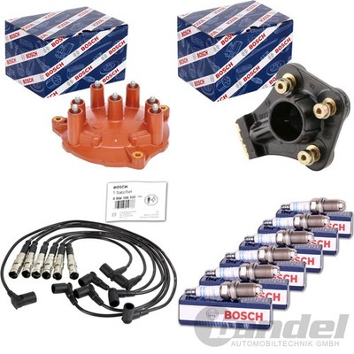 BOSCH VERTEILERKAPPE FINGER KABELSATZ 6x ZÜNDKERZEN für MERCEDES M103 W124 W126
