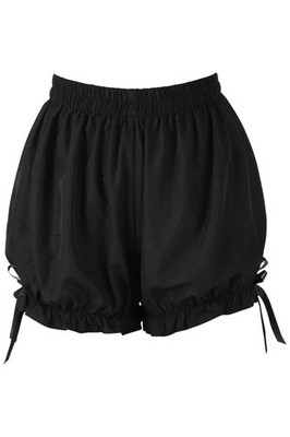 Black Crepe Bloomers Pantaloons Shorts Cosplay Pirate Gothic Victorian Vampire