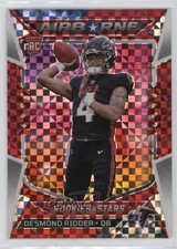 2022 Panini Rookies & Stars Airborne Red Plaid Prizm Desmond Ridder #AI-18 1b0j