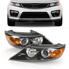 Set of 2 Left  Right Side Driver  Passenger Side Halogen Headlight Assembly