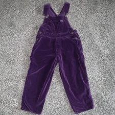 Osh Kosh Overalls B Gosh Kids Girls Suede Purple Size 4t Toddler 100% Cotton