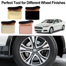 Tire Shine Applicator Brush with Drop Off Resistant Microfiber Bristles