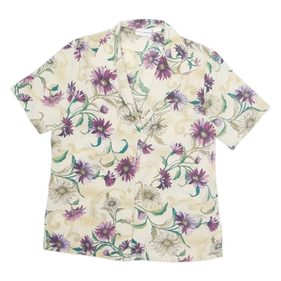 Alfred Dunner Chemisier Imprimé Pour Femmes Beige À Col Floral S - Photo 1/4