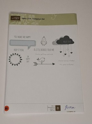 Stampin up Stempelset, Hello Love, Gummistempel