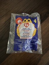 McDonald's Ty Teenie Beanie Baby Spunky The Cocker Spaniel 1999 4 New Sealed